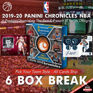 2019-20 Panini Chronicles NBA Hobby 6 Box Pick Your Team #16