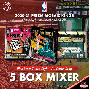 2020-21 Panini Prizm Mosaic Kings NBA 5 Box Mixer Pick Your Team #1