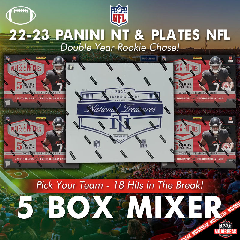2022-23 National Treasures & Plates NFL 5 Box Mixer Pick Your Team #2