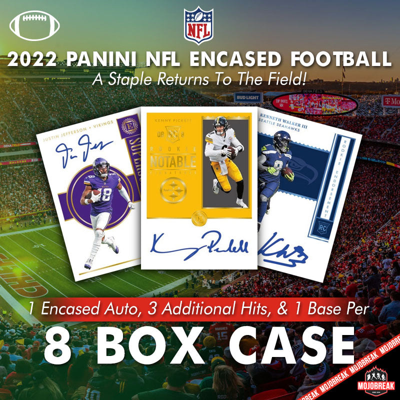 2022 Panini Encased Football Hobby 8 Box Case