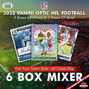 2022 Panini Optic NFL Hobby & Retail 6 Box Mixer Pick Your Team #1