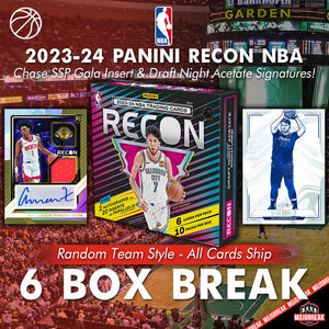 2023-24 Panini Recon NBA Hobby 6 Box Random Team #1