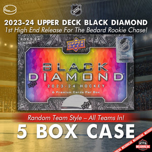2023-24 Upper Deck Black Diamond Hockey 5 Box Case Random Team #3