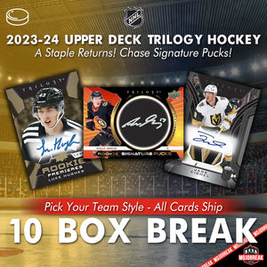 2023-24 Upper Deck Trilogy Hockey 10 Box Pick Your Team #10