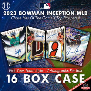 2023 Bowman Inception Baseball Hobby 16 Box Case Pick Your Team #9