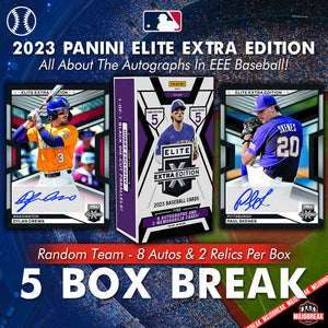 2023 Panini Elite Extra Edition Baseball Hobby 5 Box Random Team #5