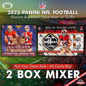 2023 Panini Illusions & Limited NFL 2 Box Mixer Pick Your Team #6