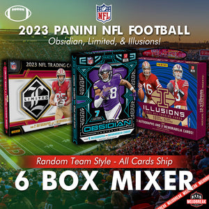 2023 Panini Obsidian Limited Illusions NFL 6 Box Mixer Random Team #2