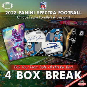 2023 Panini Spectra NFL Hobby 4 Box Pick Your Team #18