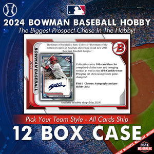 2024 Bowman Baseball Hobby 12 Box Case Pick Your Team #1