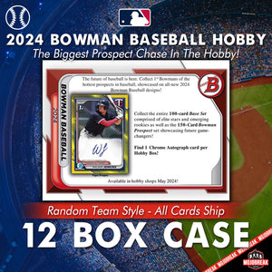 2024 Bowman Baseball Hobby 12 Box Case Random Team #1