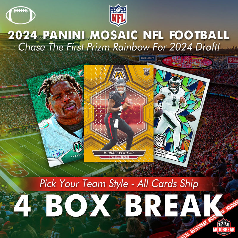 2024 Panini Mosaic NFL Hobby 4 Box Pick Your Team 23