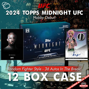 2024 Topps Midnight UFC 12 Box Case Random Fighter #1