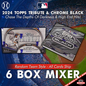 2024 Topps Tribute & Chrome Black MLB 6 Box Mixer Random Team #1
