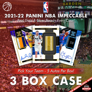 2021-22 Panini Impeccable NBA Hobby 3 Box Case Pick Your Team #25