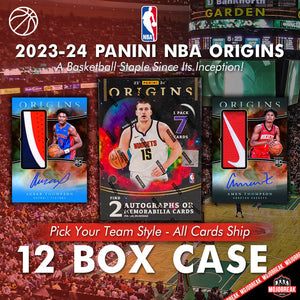 2023-24 Panini Origins NBA Hobby 12 Box Case Pick Your Team #3