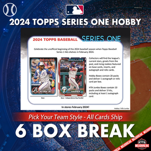2024 Topps Series 1 Baseball Hobby 6 Box Pick Your Team #17