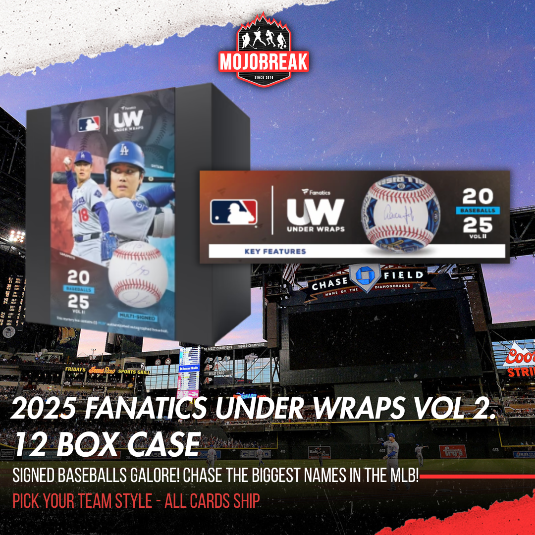 2025 Fanatics Under Wraps Volume 2 Autographed MLB Baseball 12 Box Cas