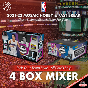 2021-22 Panini Mosaic NBA Hobby & Fast 4 Box Mixer Pick Your Team #1