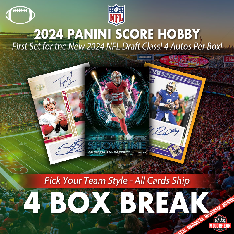 2024 Panini Score Football Hobby 4 Box Pick Your Team 11