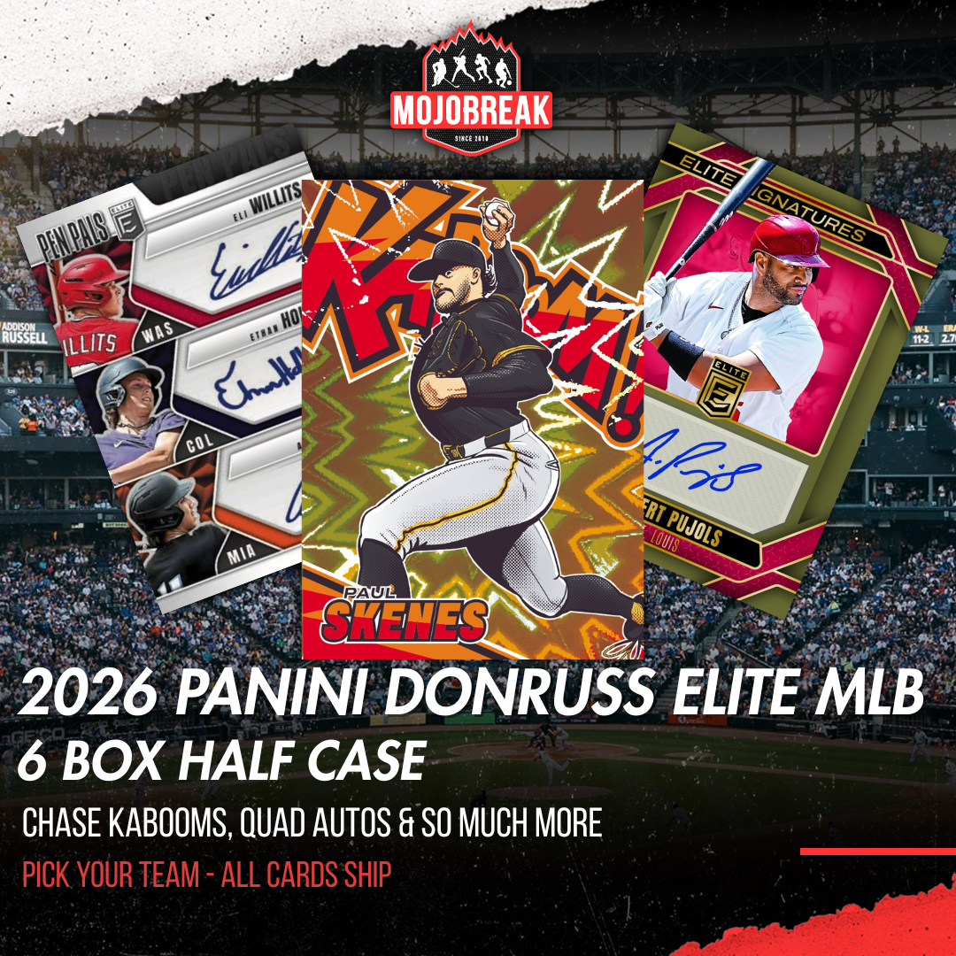 2026 Panini Donruss Elite Baseball Hobby 6 Box Half Case Pick Your Tea