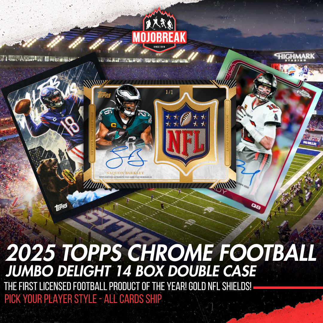 2025 Topps Chrome Football Jumbo Delight 14 Box Double Case PYP #1