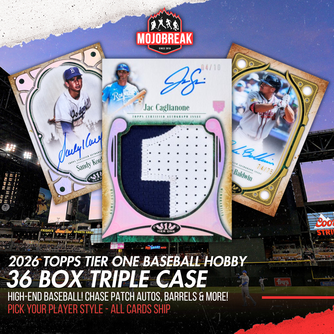 2026 Topps Tier One Baseball Hobby 36 Box Triple Case Pick Your Player #1