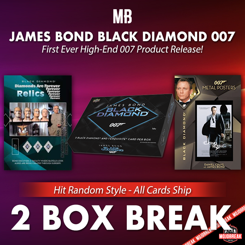 2023 Upper Deck James Bond 007 Black Diamond Hobby 2 Box Hit Random #4 (No Skunks!)