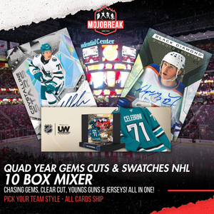 Quad Year Upper Deck NHL Gems Cuts & Swatches 10 Box Mixer Pick Your Team #2