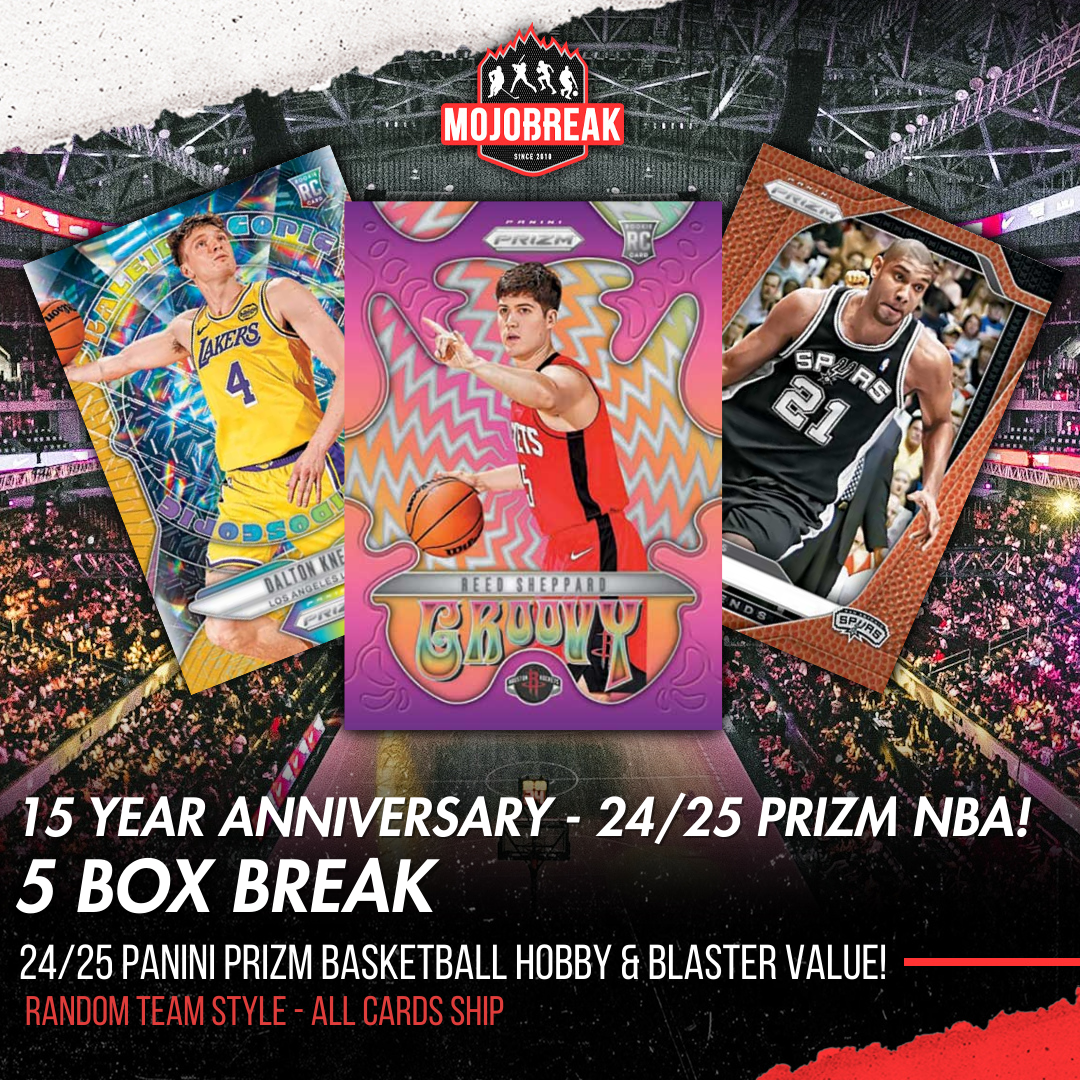 15 Year Anniversary Special! - 2024/25 Panini Prizm Hobby Blaster 5 Box Mixer Random Team #1
