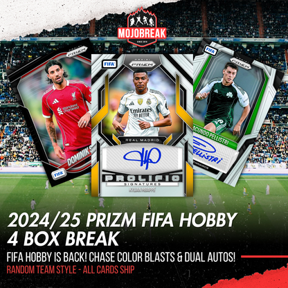 2025/26 Panini Prizm FIFA Soccer Hobby 4 Box Random Team #2