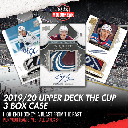 2019-20 Upper Deck The Cup Hockey 3 Box Case Pick Your Team #1