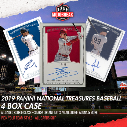 2019 Panini National Treasures Baseball 4 Box Case Pick Your Team #1
