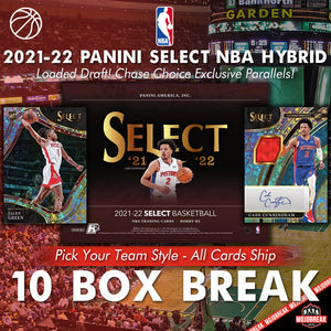 2021-22 Panini Select NBA H2 Hybrid 10 Box Pick Your Team #2