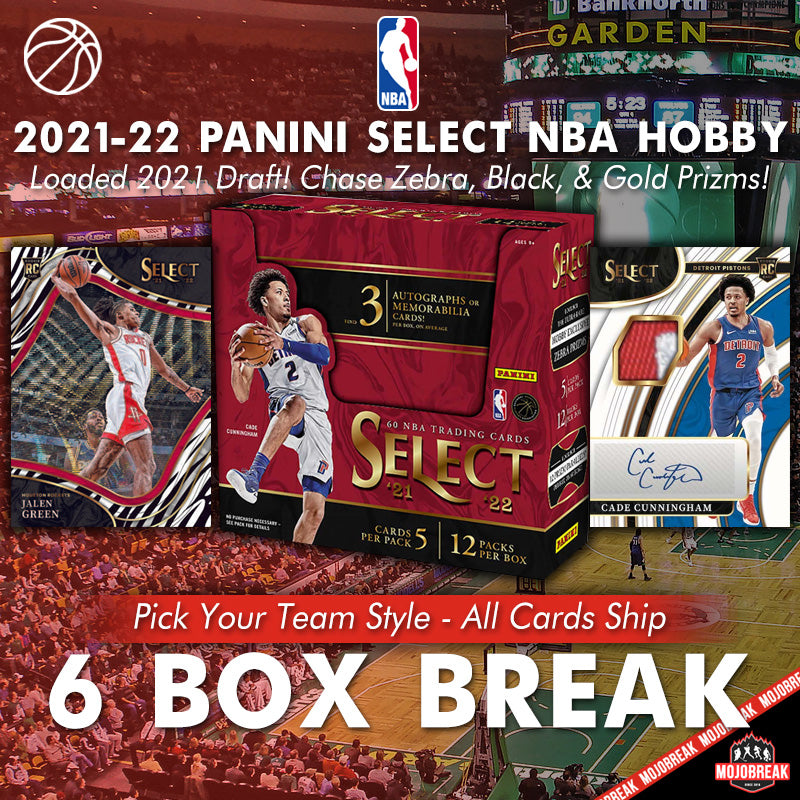 2021-22 Panini Select NBA Hobby 6 Box Pick Your Team #21