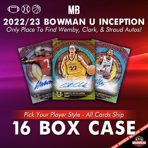 2022-23 Bowman University Inception 16 Box Case Pick Your Player #3