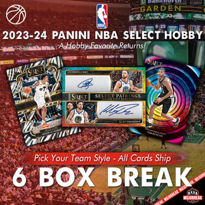 2023-24 Panini Select NBA Hobby 6 Box Pick Your Team #8