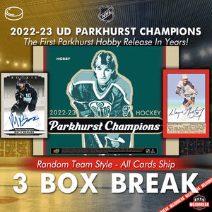 2022-23 UD Parkhurst Champions Hockey Hobby 3 Box Random Team #2 ($10.99 A Spot!!)