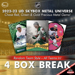 2022-23 UD Skybox Metal Universe NHL 4 Box Random Team #1