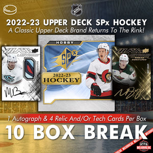 2022-23 Upper Deck SPx Hockey 10 Box Break Pick Your Team #6