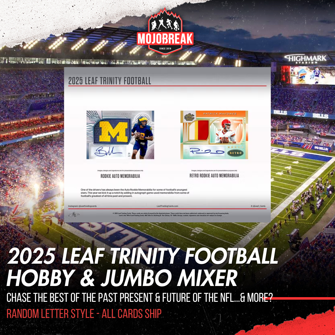 2025 Leaf Trinity Football Hobby & Jumbo 3 Box Mixer Random Letter #8