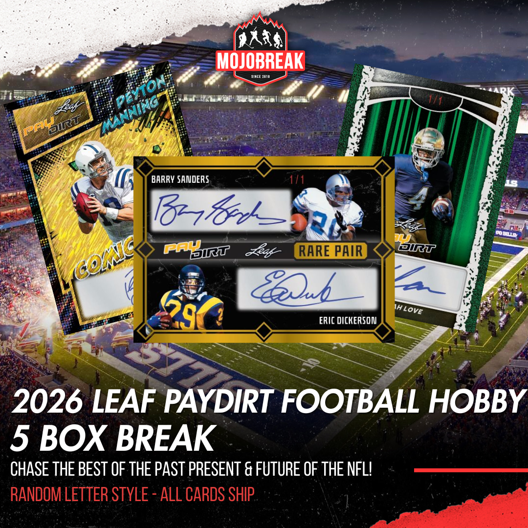2026 Leaf Paydirt Football Hobby 5 Box Break Random Letter #2