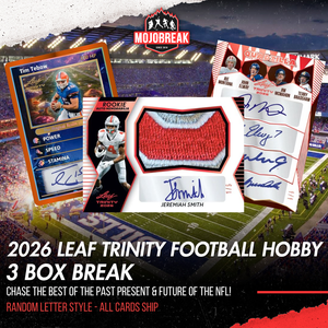 2026 Leaf Trinity Football Hobby 3 Box Break Random Letter #1