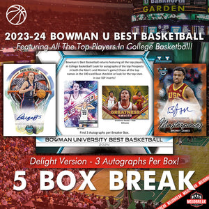 2023-24 Bowman Best U Basketball Delight 5 Box Pick Your Letter #13