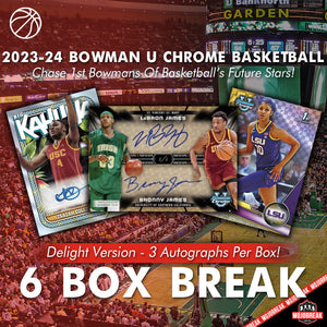 2023-24 Bowman U Chrome Basketball Delight 6 Box Pick Your Letter #33