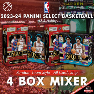 2023-24 Panini Select NBA H2 & Hobby 4 Box Mixer Random Team #3