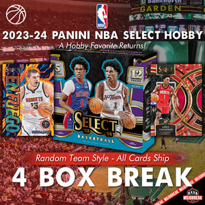 2023-24 Panini Select NBA Hobby 4 Box Random Team #17