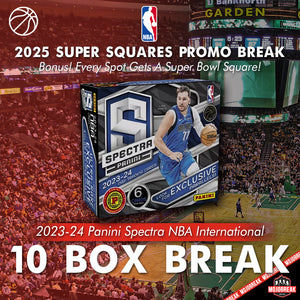 2025 Super Squares #43 - 2023-24 Panini Spectra NBA International 10 Box Random Team