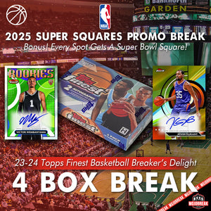 2025 Super Squares #44 - 2023-24 Topps Finest NBA Breaker's Delight 4 Box Random Team