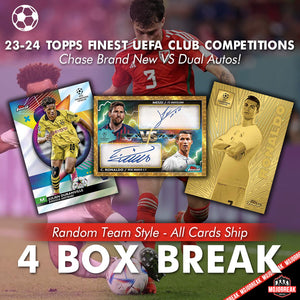 2023-24 Topps Finest UEFA Club Competitions Soccer 4 Box Random Team #1